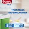 Sanita Club 5 Gallon Oxo-Biodegradable Trash Bags White S Pack of 5