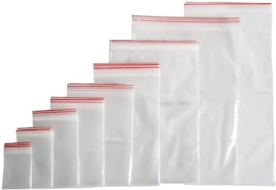 Clear reclosable store zipper bag