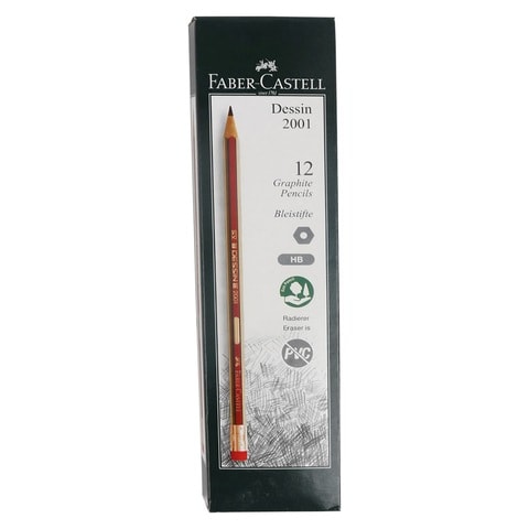 Faber-Castell Dessin Pencil With Eraser Red