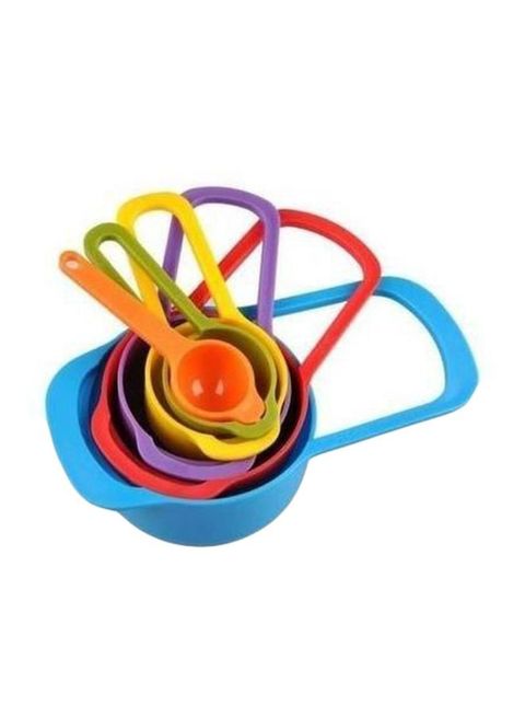 Generic 6-Piece Measuring Spoon And Cup Set Blue/Orange/Green