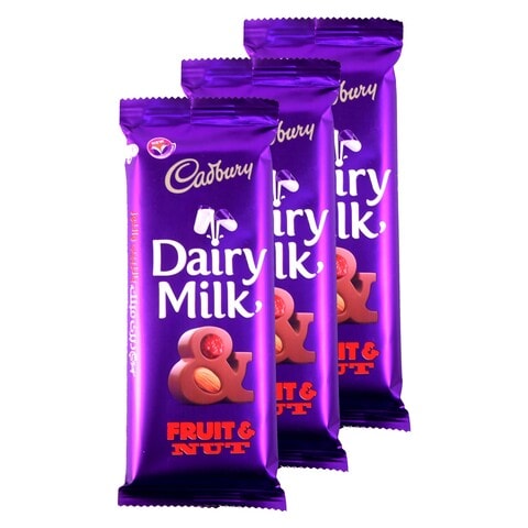 Cadbury Dairy Milk Fruit And Nut Chocolate 100g Pack of 3