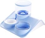Buy Double Dog Cat Bowls with Automatic Water Dispensers Set Detachable Glass Bowl No-Spill Pet Food Water Bowls for Puppy Small Medium Pets 2-in-1 Design, Blue… in UAE