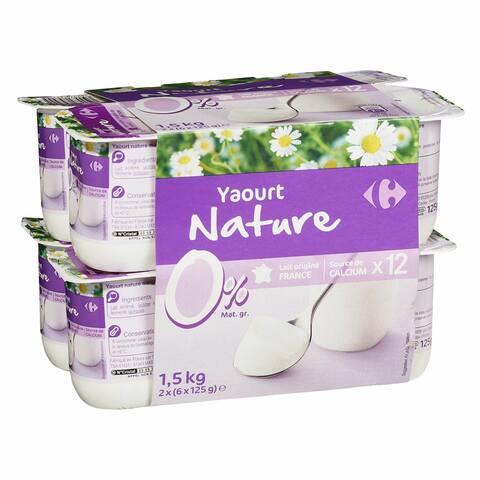 Carrefour Plain Yoghurt 125g x12