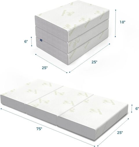 Tri fold store memory foam