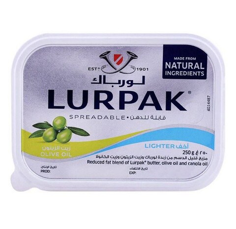 Lurpak Butr Lightr W Olve Oil 250 gr