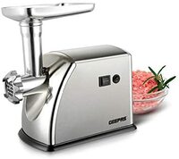 Geepas 1600W Meat Grinder Electric Aluminum Gearbox, 3 Metal Stainless Steel Cutting Plates, Accessories, Metal Gears, Stainless Steel Blade &ndash; 2 Years Warranty