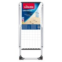 Vileda Universal X-Leg Floor-Standing Indoor Cloth Drying Rack Silver And Black 18m