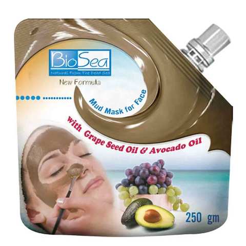 Bio Sea Mud Mask For Face With Grape Seed Oil And Avocado Oil 250 Gram