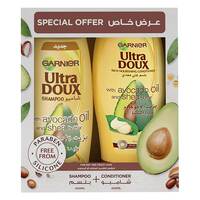 Garnier Ultra Doux Avocado Oil And Shea Butter Shampoo 400ml Plus Conditioner 400ml