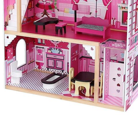 Xiangyu Top Bright Wooden Dollhouse With Elevator Dream Doll House For Kids, Wooden Dollhouse Furniture And Accessories For Kids