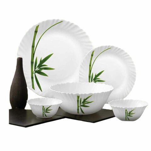 La Opala Dazzle Assorted Dinner Set White 50 PCS