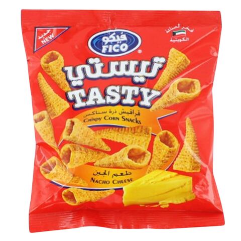 Fico Tasty Crispy Corn Snacks With Nacho Cheese 16g x Pack of 20