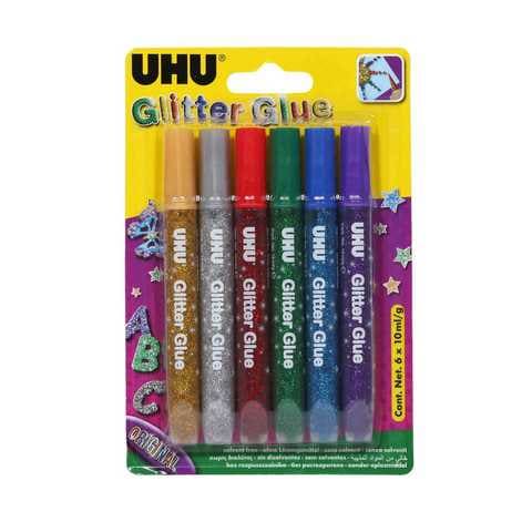 UHU Glitter Glue 6Pcs