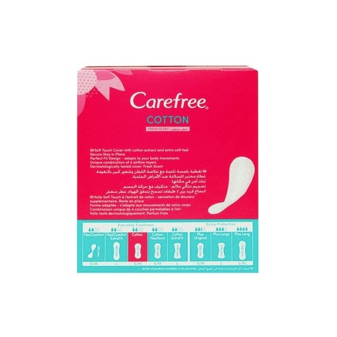 Carefree Normal with Cotton Extract Panty Liners, Pack of 20