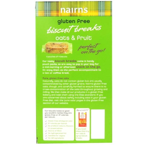 Nairn&#39;s Gluten Free Breaks Oats and Fruit Biscuits 160g