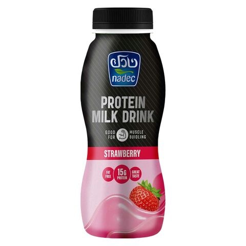 Buy Nadec Protein Milk Strawberry 250ml in Saudi Arabia