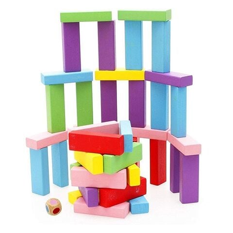 Merchant Ambassador Classic Games Tumblin&#39; Tower Zenga Blocks Multicolour Pack of 54
