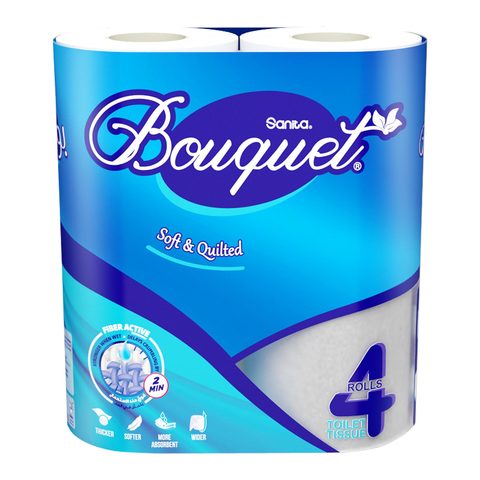 Sanita bouquet toilet tissue 4 rolls