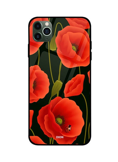 Theodor - Protective Case Cover With Back Tempered Glass For iPhone 11 Pro Max Black/Green/Red