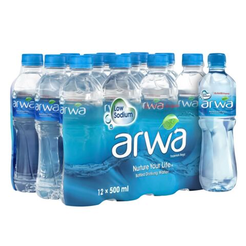 Arwa Low Sodium Bottled Drinking Water 500ml Pack of 12