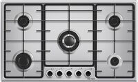 Star Track 5 Burner Built-In Gas HOB With Autoignition, Sh-Kl90-I, Stainless Steel, Silver