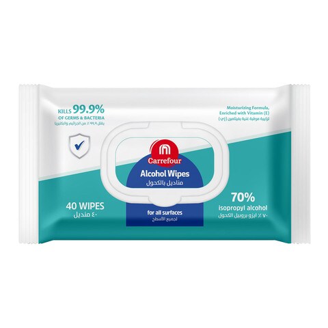 Carrefour All Surface Alcohol 40 Wipes