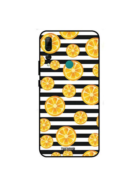 Theodor - Protective Case Cover For Huawei Y9 Prime (2019) Black/White/Yellow