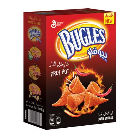 Bugles Corn Snack Bugles Firey Hot 18g &times;15