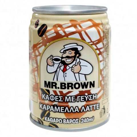Mr.Brown Iced Coffee Drink Caramel Latte Flavor 240 Ml