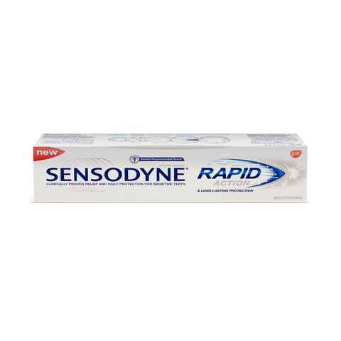 Sensodyne Rapid Action Whitening Toothpaste White 75ml