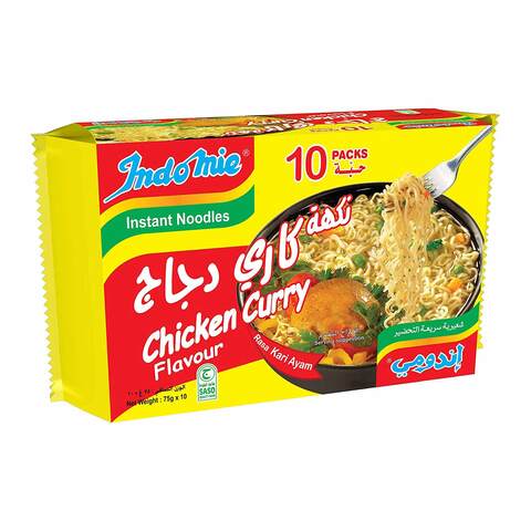 اندومي نكهة كاري دجاج 75 جرام × 10