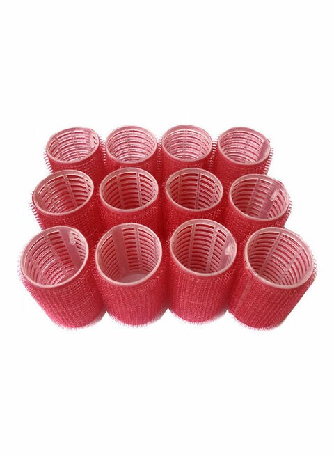 12-Hairdressing Curlers Diy Hair Salon Tool Red 50g