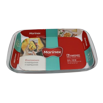 Marinex square baking dish with plastic lid, 1.1L(assorted colors)