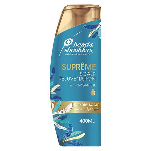 Head &amp; Shoulders Supreme Anti-Dandruff Shampoo With Argan Oil For Dry Scalp Rejuvenation - 400 ml