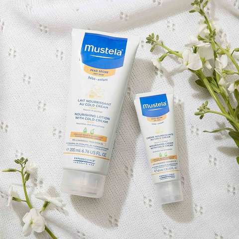 Mustela with cold store cream