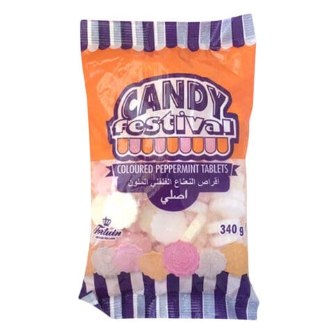 Candy Festival Coloured Peppermint Tablets 340g