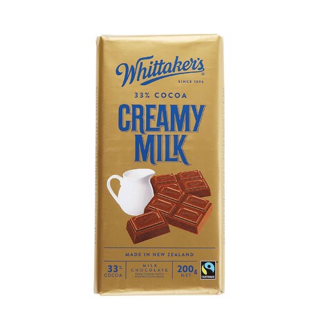 Whittaker&#39;s Creamy Milk Chocolate Bar 200g