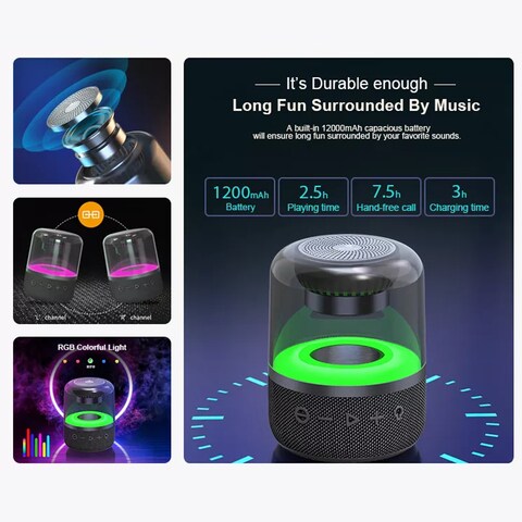 Kisonli LP-3S Bluetooth Portable Speaker 8W Mini Sound Box