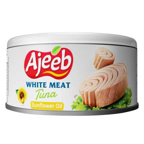 Ajeeb White Meat Tuna With Sunflower Oil 170g