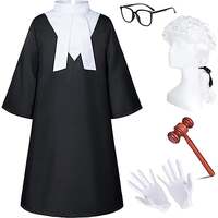 FITTO Lawyer Costume for Kids with Gavel, Wig and Glove, Perfect for Dress up Play and Halloween