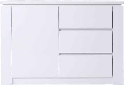 Pan Home Starlock Sideboard With 3 Drawer 1 Door - 116X45X81 cm White