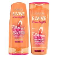 L&#39;Oreal Elvive Dream Lengths Restoring Shampoo 400ml + L&#39;Oreal Elvive Dream Lengths Restoring Conditioner 400ml