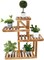 Yatai - 4-Tier Wooden Shelves Plants Rack Flowers Pots Holder