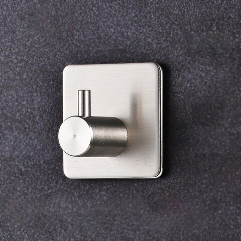 Generic-MYD-1014 Adhesive Hooks Towel Hooks Self Adhesive Hooks Stainless Steel Stick Hooks Hanging Towel Stands for Bath Kitchen Garage