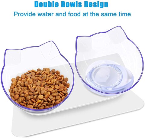 Buy Wholesale China Double Cat Dog Bowls Elevated Cat Food Water Bowls,raised  Pet Feeder Bowl For Cats And Small Dogs & Pet Bowls at USD 2.63