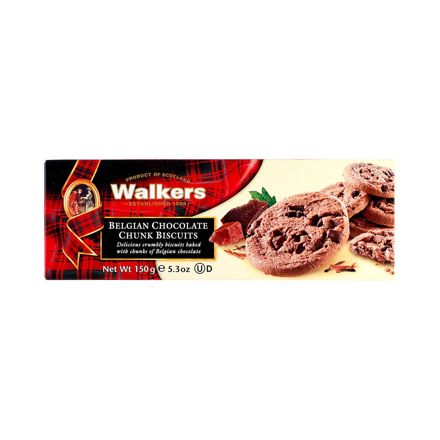 Buy Walkers Belgian Chocolate Chunk Biscuits 150g