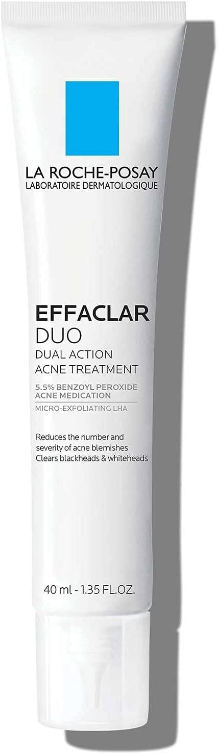 La Roche Posay Effaclar Duo Dual Action Acne Spot Treatment Cream With Benzoyl Peroxide Acne Treatment, Blemish Cream For Acne And Blackheads, Safe For Sensitive Skin