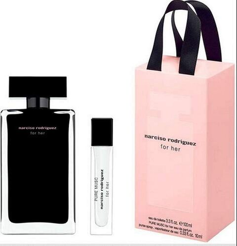 Narciso Rodriguez For Women Eau De Toilette, 100 ml+Pure Musc Eau De Parfum, 10 ml Travel Set