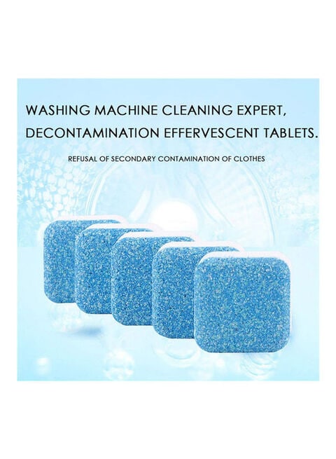 Marrkhor 20-Piece Washing Machine Effervescent Cleaner Tablet Set, Blue/White