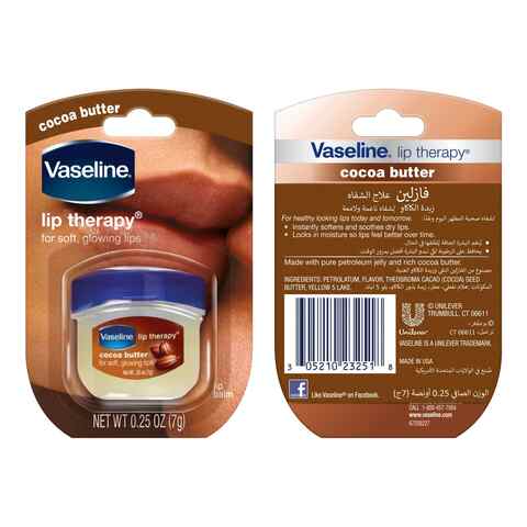 Vaseline Lip Therapy Cocoa Butter Jelly White 7g